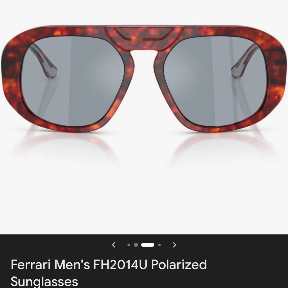 Ferrari Tortoiseshell Aviator Sunglasses with Gray Lenses
